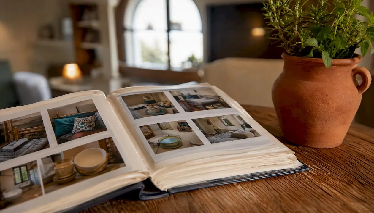 Photo album documenting rental inventory items